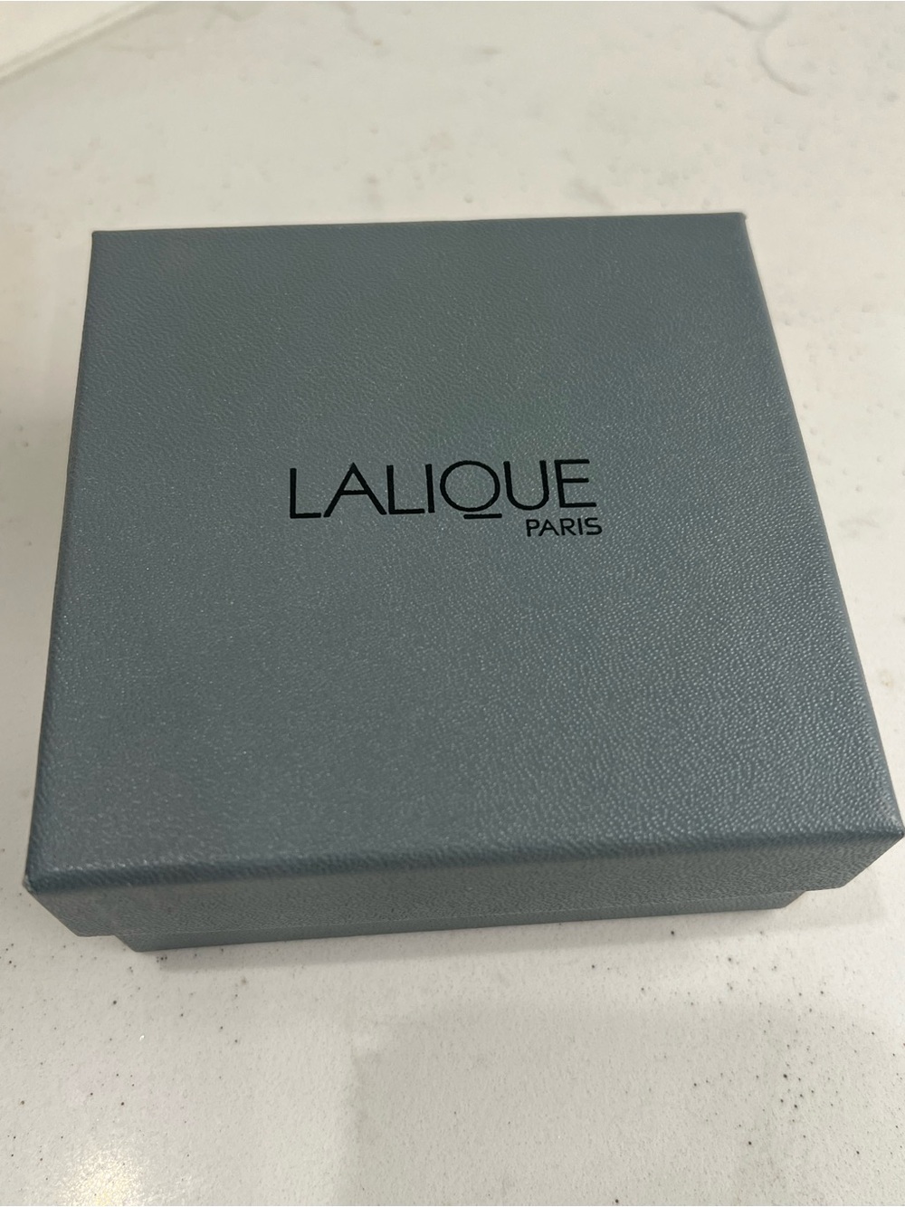 Lalique Empty Gift Grey Storage Jewelry Box Empty 4.5x4.5”